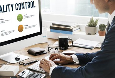 Quality Control showing on computer screen